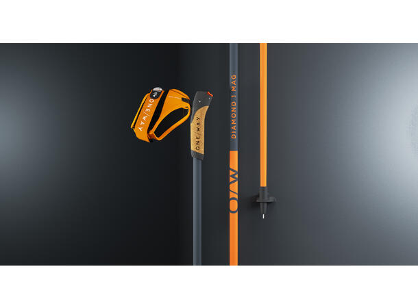 DIAMOND 1 MAG, 125 cm BLACK/NEON ORANGE